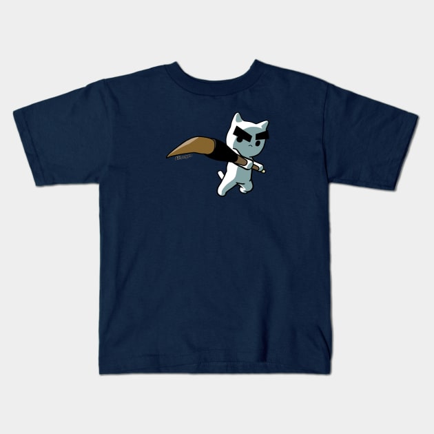 Katsu Brush Kids T-Shirt by dillongoo